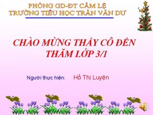 CHO MNG THY C N THM LP 31