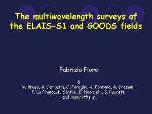 The multiwavelength surveys of the ELAISS 1 and