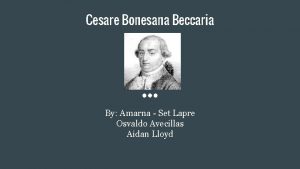 Cesare Bonesana Beccaria By Amarna Set Lapre Osvaldo