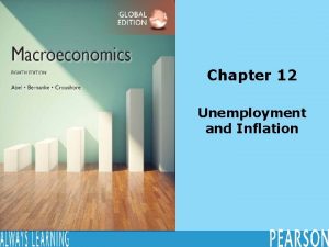 Chapter 12 Unemployment and Inflation Chapter Outline Unemployment