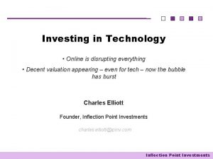 Investing in Technology Online is disrupting everything Decent