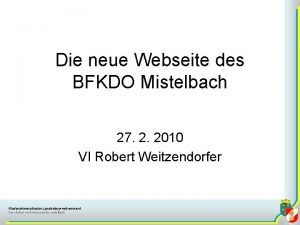 Die neue Webseite des BFKDO Mistelbach 27 2
