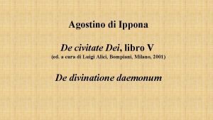 Agostino di Ippona De civitate Dei libro V