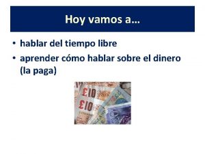 Hoy vamos a hablar del tiempo libre aprender