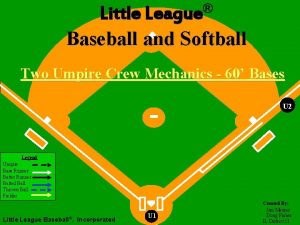 League Little League Baseball and Softball Two Umpire