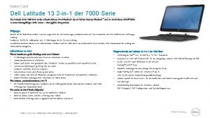 Sales Card Dell Latitude 13 2 in1 der