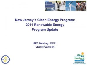 New Jerseys Clean Energy Program 2011 Renewable Energy