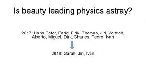 Is beauty leading physics astray 2017 Hans Peter