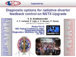 Supported by Diagnostic options for radiative divertor feedback