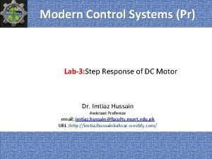Modern Control Systems Pr Lab3 Step Response of
