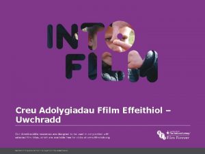 Into Film Language Creu Adolygiadau Ffilm Effeithiol Uwchradd