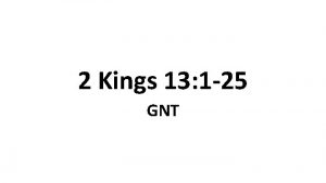 2 Kings 13 1 25 GNT King Jehoahaz