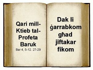 Qari mill Ktieb tal Profeta Baruk Bar 4
