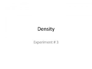 Density Experiment 3 Density Density of a rubber