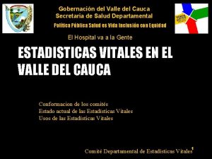 Gobernacin del Valle del Cauca Secretaria de Salud