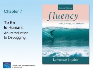 Chapter 7 To Err Is Human An Introduction