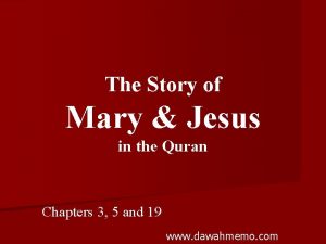 The Story of Mary Jesus in the Quran