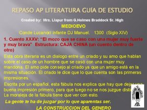 REPASO AP LITERATURA GUA DE ESTUDIO Created by