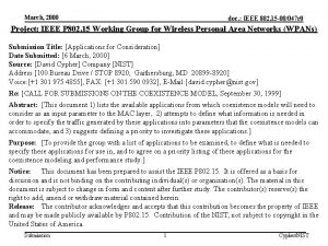 March 2000 doc IEEE 802 15 00047 r