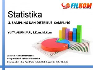 Statistika 3 SAMPLING DAN DISTRIBUSI SAMPLING YUITA ARUM