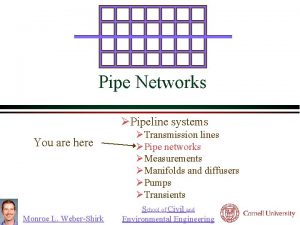 Pipe Networks Pipeline systems You are here Monroe