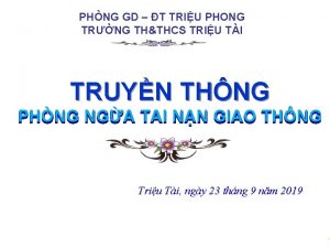 PHNG GD T TRIU PHONG TRNG THTHCS TRIU