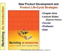 Marketing An Introduction New Product Development and Product