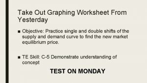 Take Out Graphing Worksheet From Yesterday Objective Practice