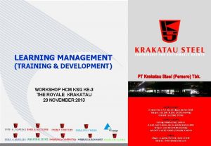LEARNING MANAGEMENT TRAINING DEVELOPMENT WORKSHOP HCM KSG KE3