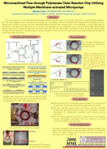 Micromachined Flowthrough Polymerase Chain Reaction Chip Utilizing Multiple