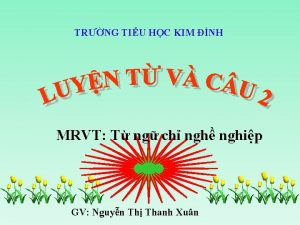 TRNG TIU HC KIM NH MRVT T ng