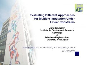 Evaluating Different Approaches for Multiple Imputation Under Linear