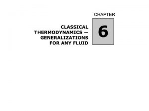 Measurable Quantities T P V Thermodynamic Balances S