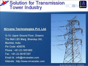 Solution for Transmission Tower Industry Nirvana Technologies Pvt