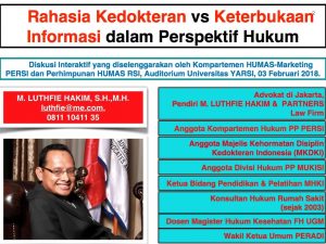 Rahasia Kedokteran Permenkes No 362012 Setiap dokter atau