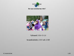 De nya svenskarnas rst Tylsand 2019 05 29