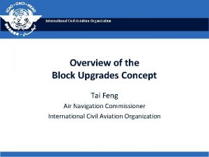 International Civil Aviation Organization Overview of the Block