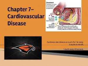 Chapter 7 Cardiovascular Disease Cardiovascular disease accounts for