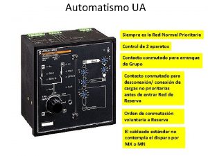 Automatismo UA Siempre es la Red Normal Prioritaria