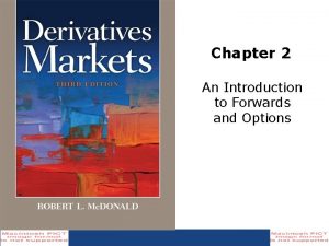 Chapter 2 An Introduction to Forwards and Options