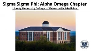 Sigma Phi Alpha Omega Chapter Liberty University College