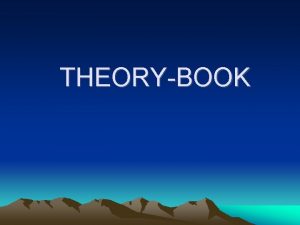 THEORYBOOK UNIT 8 DEFINITIONS EXEMPLIFICATION CLASSIFICATION Objectives To