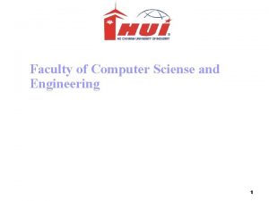 Faculty of Computer Sciense and Engineering Chapter 04