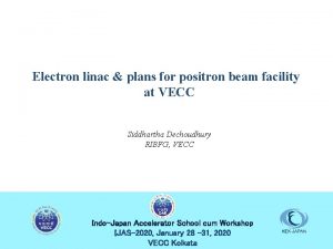 Electron linac plans for positron beam facility at