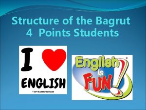 Structure of the Bagrut 4 Points Students 4