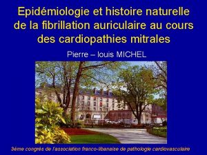 Epidmiologie et histoire naturelle de la fibrillation auriculaire