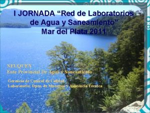 I JORNADA Red de Laboratorios de Agua y