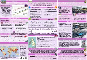 Urbanisation Sustainable urban living Traffic management Urbanisation is