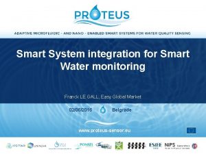 Smart System integration for Smart Water monitoring Franck