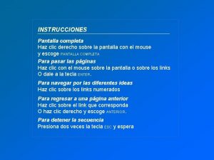 INSTRUCCIONES Pantalla completa Haz clic derecho sobre la